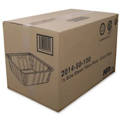 Clearance 2014-50-100 10.31 in. x 12.69 in. x 4.19 in. Aluminum Steam Table Pans (100/Carton) Tabletop And Serveware