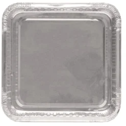 Outlet 4048-35-500 7.88 in. x 7.88 in. x 1.31 in. Aluminum 8 in. Square Cake Pan - Silver (500/Carton) Tabletop And Serveware