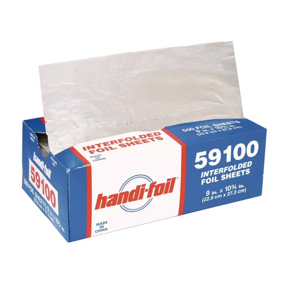 Discount HFA 59100 9 in. x 10.75 in. 55 Gauge Interfolded Foil Sheets (3000/Carton) Tabletop And Serveware