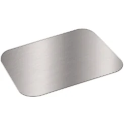 Best HFA 4045L 6.25 in. x 8.37 in. Foil Laminated Board Lid for Take Out Containers - White/Silver (500/Carton) Tabletop And Serveware