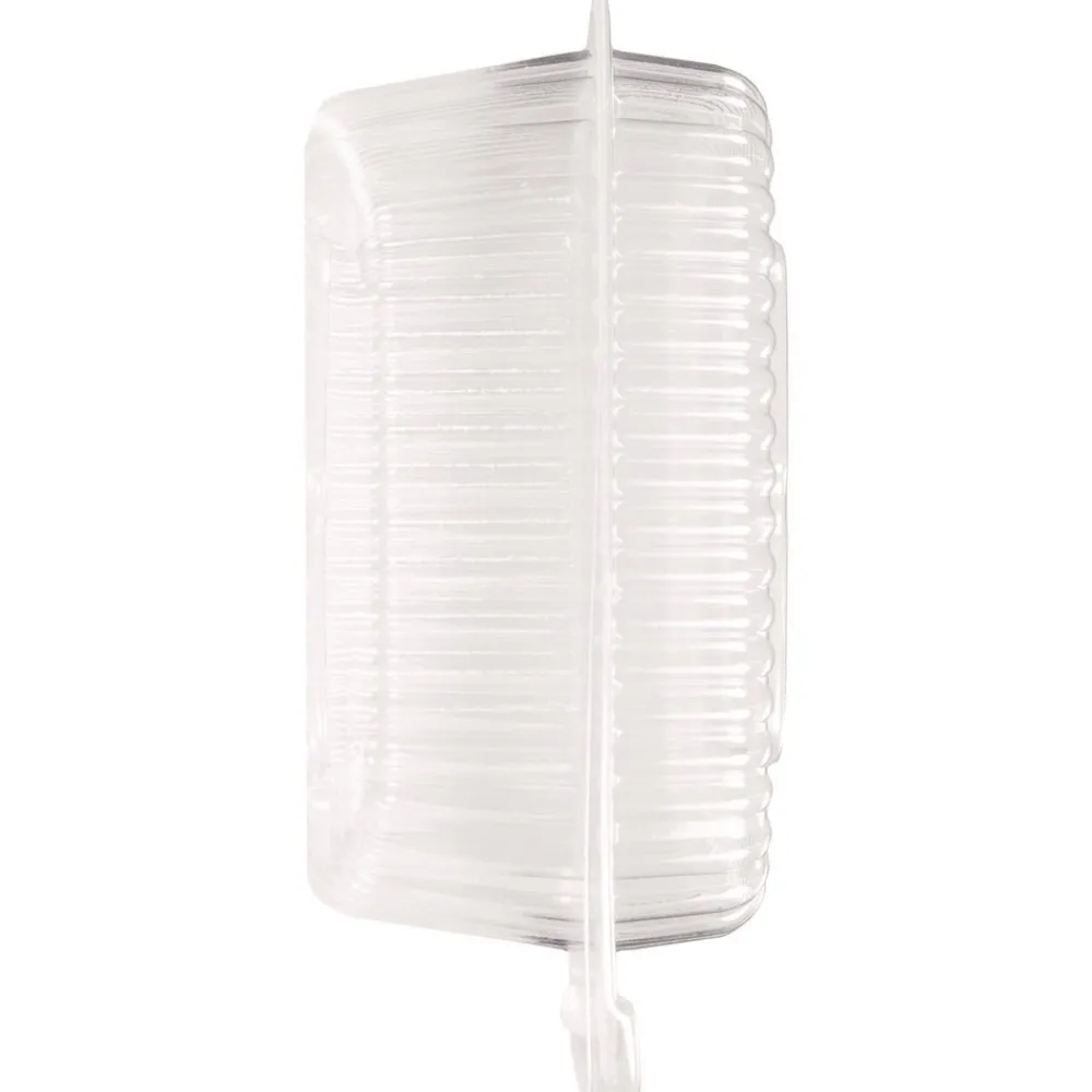 Outlet HFA 6091S-250 8 in. x 3 in. x 8.87 in. 46 oz. Handi-Lock Plastic Food Container - Clear (250/Carton) Tabletop And Serveware