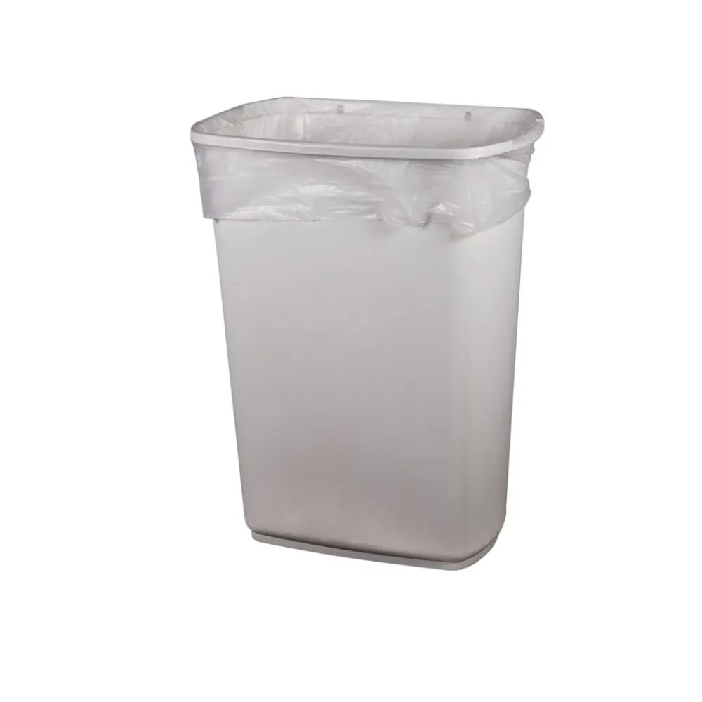 Clearance 24 in. x 32 in. 16 gal. 0.7 mil Linear Low-Density Can Liners - Clear (500/Carton) Trash & Waste Bins