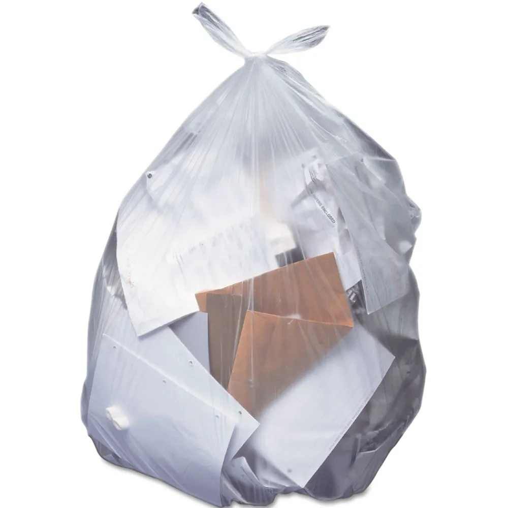 Discount 43 in. x 47 in. 0.7 mil 55 gal. Linear Low-Density Can Liners - Clear (100/Carton) Trash & Waste Bins