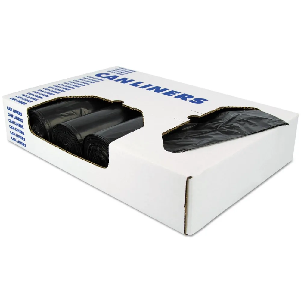 38 in. x 58 in. 1.7 mil 60 gal. Flat Pack X-Liner Reprocessed Liners - Black (100/Carton) Cleaning & Janitorial Supplies