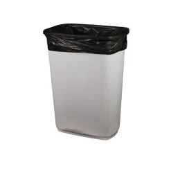 46 in. x 50 in. 1.35 mil 56 gal. Reprocessed Resin Can Liners - Black (100/Carton) Trash & Waste Bins