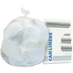 Outlet H8647SC 43 in. x 47 in. 56 gal. 1.1 mil Linear Low-Density Can Liners - Clear (100/Carton) Trash & Waste Bins