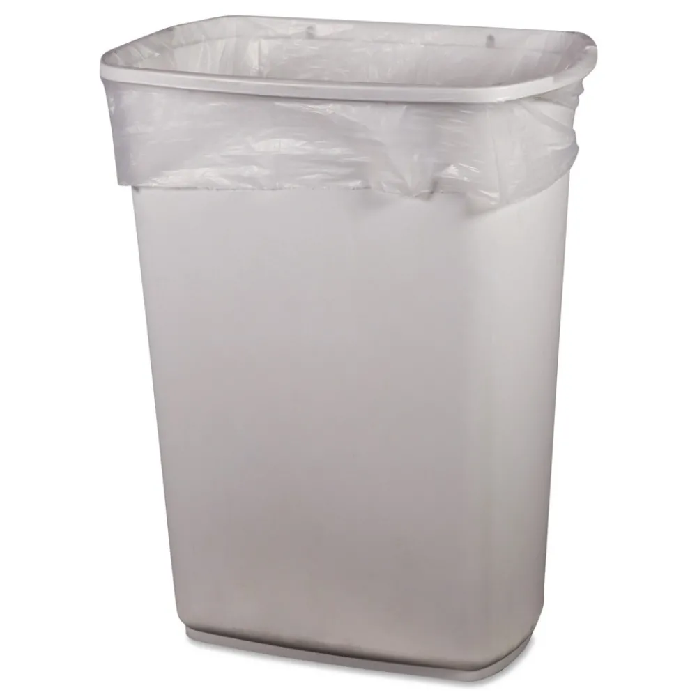 Outlet H8647SC 43 in. x 47 in. 56 gal. 1.1 mil Linear Low-Density Can Liners - Clear (100/Carton) Trash & Waste Bins