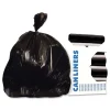 New X8046QK 45 Gallon 2 mil 40 in. x 46 in. Low-Density Repro Can Liners - Black (100/Carton) Cleaning & Janitorial Supplies