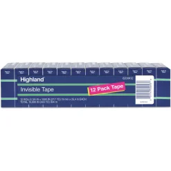 Best 0.75 in. x 83.33 ft. 1 in. Core Invisible Permanent Mending Tape - Clear (12/Pack) Tapes & Adhesives
