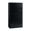 36 in. x 18.62 in. x 67.62 in. 5 Letter/Legal/A4-Size File Drawers Lateral File Cabinet - Black Office Furniture & Lighting