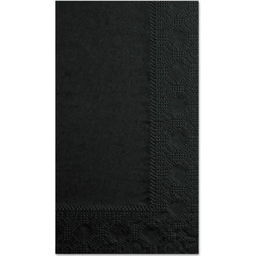 Online 15 x 17 2-Ply Dinner Napkins - Black (1000/Carton) Paper & Dispensers