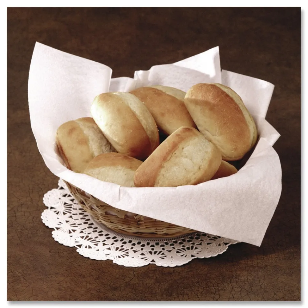 Clearance Linen-Like 16 in. x 16 in. Flat Pack Dinner Napkins - White (1000/Carton) Paper & Dispensers