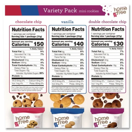 Online 1.1 oz/0.95 oz/1.1 oz Gluten Free Mini Cookies Variety Pack (180/Carton) Food And Snacks