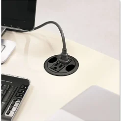 Sale 3 in. Diameter AC Power Hub - Black Office Electronics & Batteries
