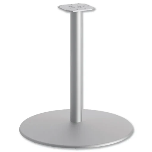 Clearance 27.79 in. High Between Round Disc Base for 30 in. Table Tops - Textured Silver Office Furniture & Lighting