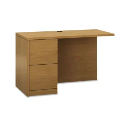 Hot 48 in. x 24 in. x 29.5 in. 10500 Series L Workstation Return with Full-Height Left Pedestal - Harvest Office Furniture & Lighting