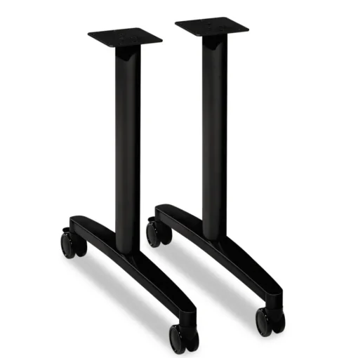 Clearance 39.25 in. x 23.5 in. x 23.38 in. Huddle T-Leg Base for 24 in. and 30 in. Deep Table Tops - Black (2/Carton) Office Furniture & Lighting