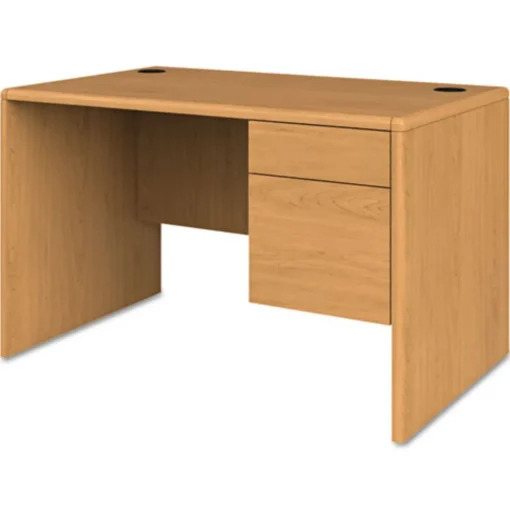 Clearance 10700 Series 48 in. x 30 in. x 29.5 in. Single 3-Quarter Height Right Pedestal Desk - Harvest Office Furniture & Lighting
