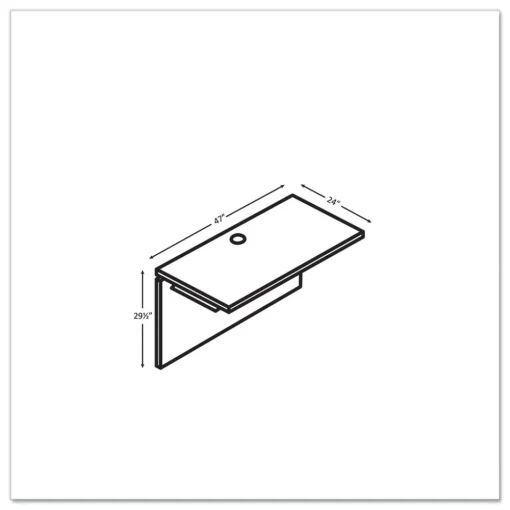 New 10500 Series 47 in. x 24 in. x 29.5 in. Bridge - Kingswood Walnut Office Furniture & Lighting