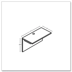 Online 10500 Series 47 in. x 24 in. x 29.5 in. Bridge - Pinnacle Office Furniture & Lighting