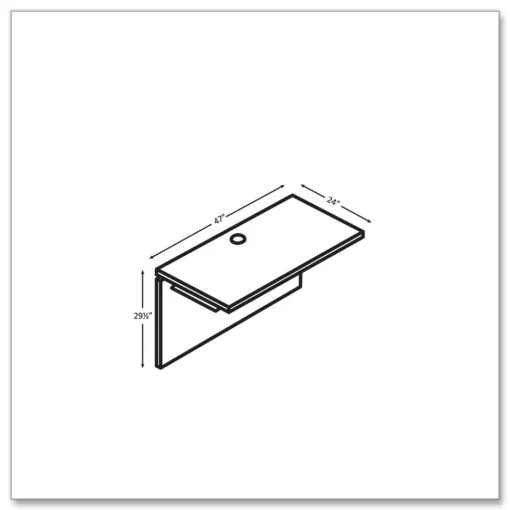 Online 10500 Series 47 in. x 24 in. x 29.5 in. Bridge - Pinnacle Office Furniture & Lighting