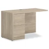 Online 10500 Series Full-Height Right Pedestal 48 in. x 24 in. x 29.5 in. Return - Kingswood Walnut Office Furniture & Lighting
