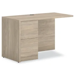 Online 10500 Series Full-Height Right Pedestal 48 in. x 24 in. x 29.5 in. Return - Kingswood Walnut Office Furniture & Lighting