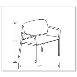 Outlet Accommodate Series 33.5 in. x 21.5 in. x 32.5 in. Bariatric Chair with Arms - Flint Seat/Back, Charblack Legs Office Furniture & Lighting