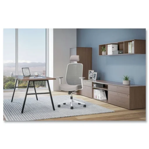 Best Altern Mesh Back Task Chair, 17.95 to 21.1 Seat Height, Gray Seat, Gray/White Back, White Base Office Furniture & Lighting