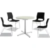 Best Between Seated-Height X-Base with 30 in. Diameter Between Round Table Top and Motivate High-Density Stacking Chair Bundle (4 Chairs/Carton) Office Furniture & Lighting