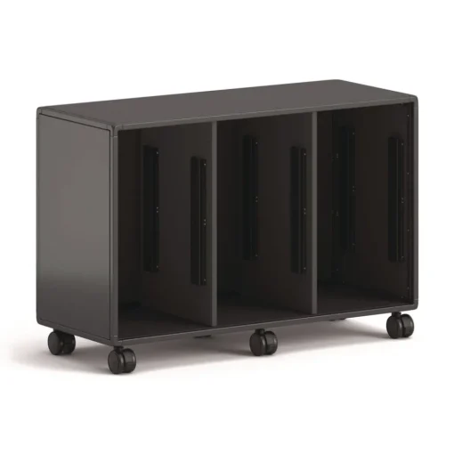 Clearance Class-ifi 46.63 in. x 18.75 in. x 31.38 in. Three-Wide Tote Storage Cabinet - Charcoal Gray Office Furniture & Lighting