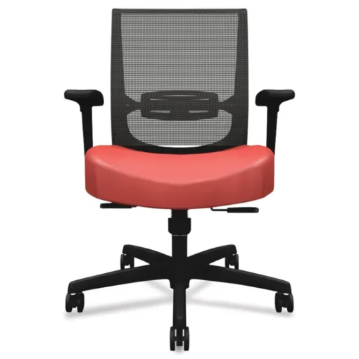 Clearance Convergence 275 lbs. Capacity Synchro-Tilt Mid-Back Task Chair - Red/Black Office Furniture & Lighting