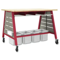 Discount Flagship 12.75 in. x 16 in. x 12 in. 1 Section Storage Bins - Translucent White Desk Accessories & Office Organizers