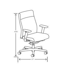 Hot Ignition 2.0 17 to 21.5 Seat Height Vinyl Upholstered Mid-Back Task Chair - Elysian Seat/Back/Black Base Office Furniture & Lighting