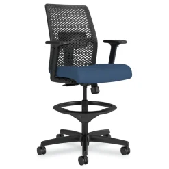Clearance Ignition 2.0 ReActiv 22.88 in. to 31.75 in. Seat Height Low-Back Task Stool - Elysian Seat/Charcoal Back/Black Base Office Furniture & Lighting