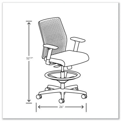 Clearance Ignition 2.0 ReActiv 22.88 in. to 31.75 in. Seat Height Low-Back Task Stool - Elysian Seat/Charcoal Back/Black Base Office Furniture & Lighting
