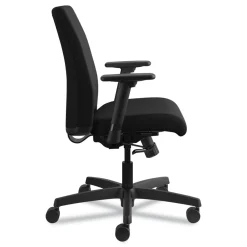 Hot Ignition Series 17 in. to 21.5 in. Seat Height Supports Up to 300 lb Fabric Low-Back Task Chair - Black Office Furniture & Lighting