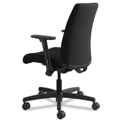 Hot Ignition Series 17 in. to 21.5 in. Seat Height Supports Up to 300 lb Fabric Low-Back Task Chair - Black Office Furniture & Lighting