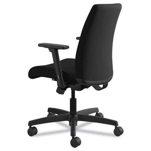 Hot Ignition Series 17 in. to 21.5 in. Seat Height Supports Up to 300 lb Fabric Low-Back Task Chair - Black Office Furniture & Lighting