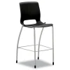 Motivate Four-Leg 30 in. Seat Height Supports Up to 300 lbs. Cafe Height Stool - Onyx Seat/Back, Platinum Base Office Furniture & Lighting