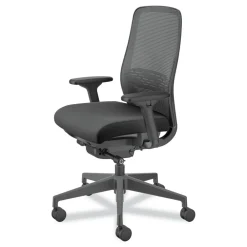 Best Nucleus Series 16.63 to 21.13 Seat Height Supports Up to 300 lb Recharge Task Chair - Black Seat/Back, Black Base Office Furniture & Lighting