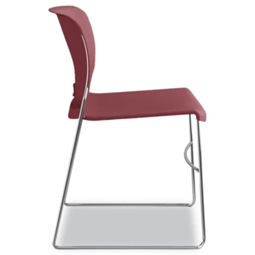 Hot Olson Supports Up to 300 lbs., Stacker High Density Chair - Mulberry Seat/Back/Chrome Base (4 Chairs/Carton) Office Furniture & Lighting