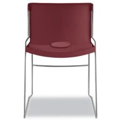 Hot Olson Supports Up to 300 lbs., Stacker High Density Chair - Mulberry Seat/Back/Chrome Base (4 Chairs/Carton) Office Furniture & Lighting