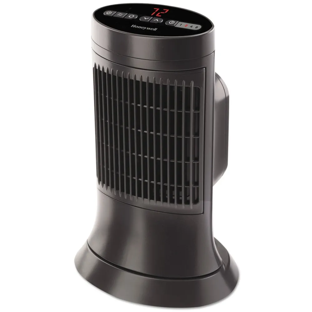 Online 750 - 1500 Watts 10 in. x 7-5/8 in. x 14 in. Digital Ceramic Mini Tower Heater - Black Heaters