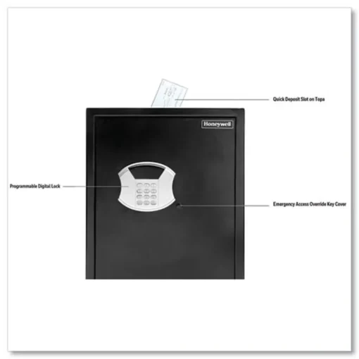 15 x 7.8 x 22 Digital Steel Security Safe with Drop Slot - Black Safes