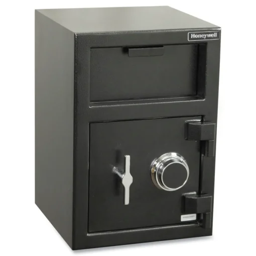 14 x 14.2 x 20 Steel Depository Safe with Combo Lock - Black Safes