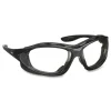Discount Polycarbonate Seismic Sealed Eyewear - Black Frame Clear Lens Eye Protection
