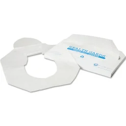 Outlet Health Gards 14.25 in. x 16.5 in. Half-Fold Toilet Seat Covers - White (250-Piece/Pack, 10-Pack/Carton) Cleaning & Janitorial Supplies