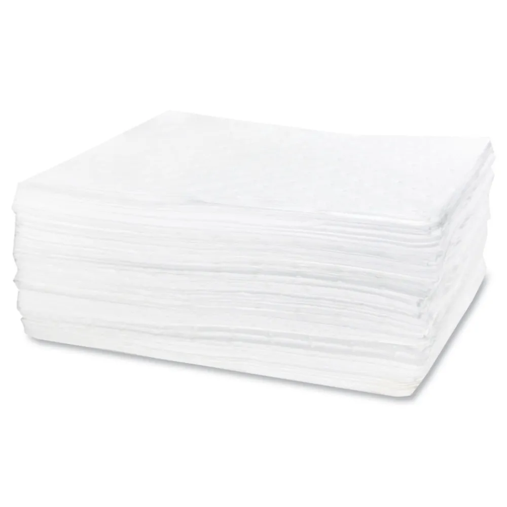 Sale TASKBrand 15 in. x 18 in. 0.21-Gallon Industrial Oil Only Sorbent Pad - White (100/CT) Cleaning & Janitorial Supplies