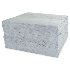 Best TASKBrand All Sorb 15 in. x 18 in. 0.22-Gallon Industrial Sorbent Pad - Gray (100/Pack) Cleaning & Janitorial Supplies